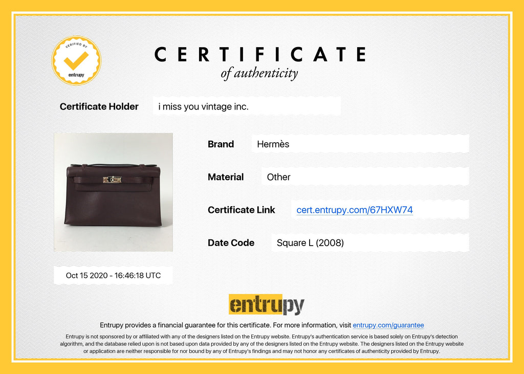 Hermes Kelly Pochette Burgundy Swift Leather SHW