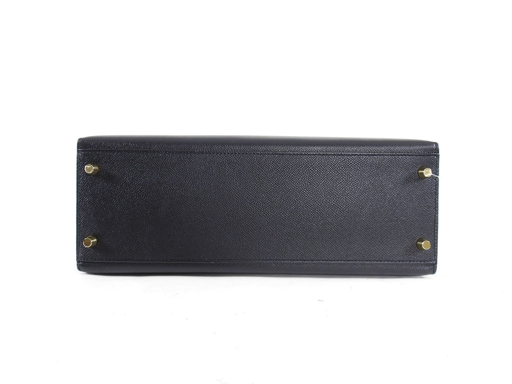 Hermes 2018 Black Epsom Leather Kelly 32 Sellier GHW