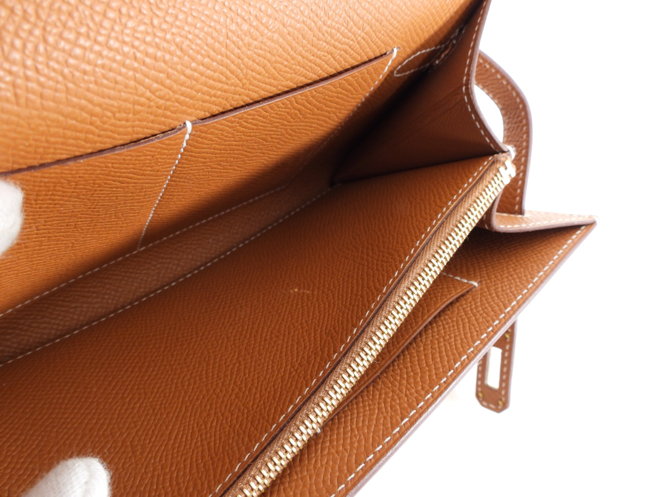 Hermes Kelly To Go Wallet Gold Epsom GHW