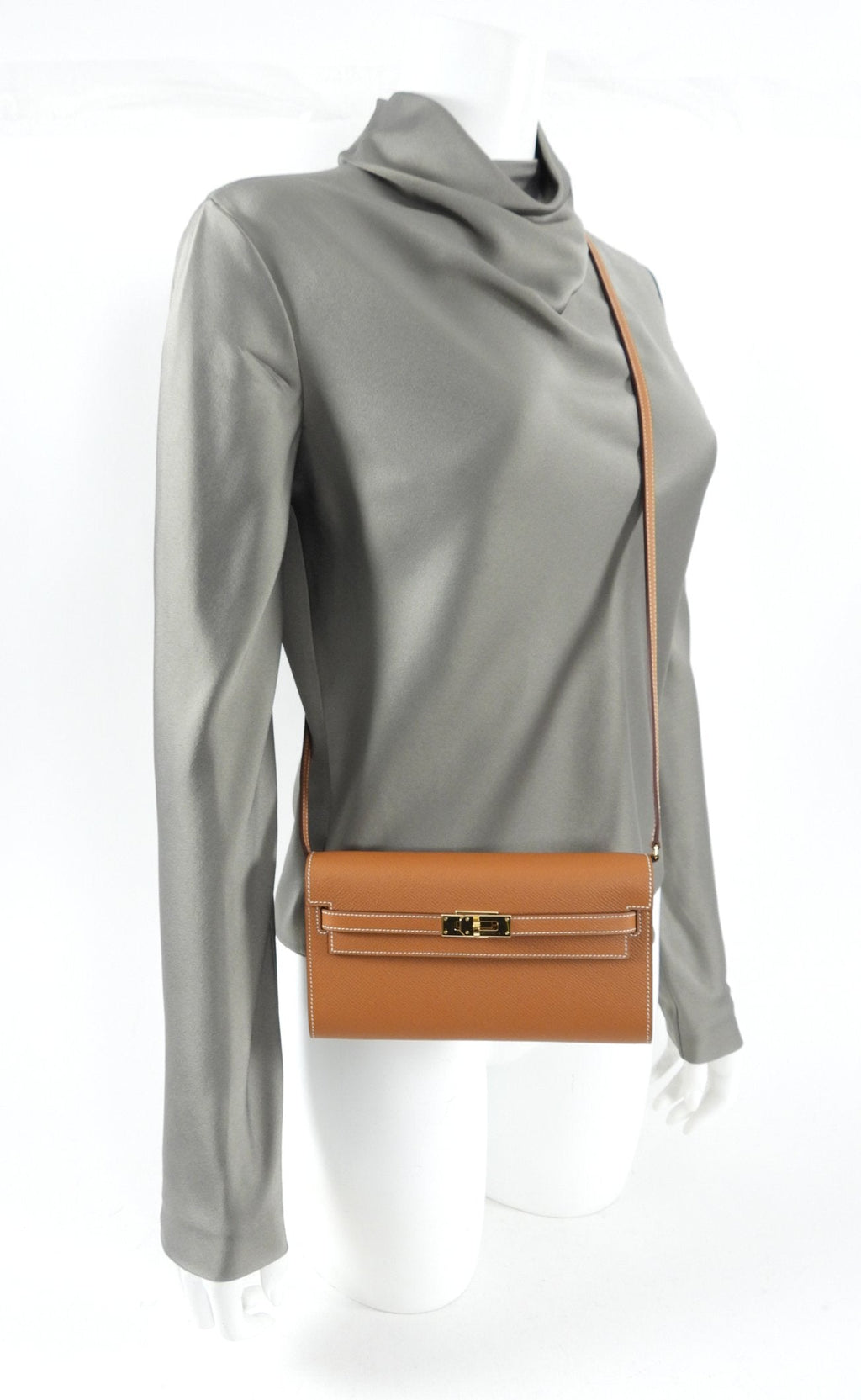 Hermes Kelly To Go Wallet Gold Epsom GHW