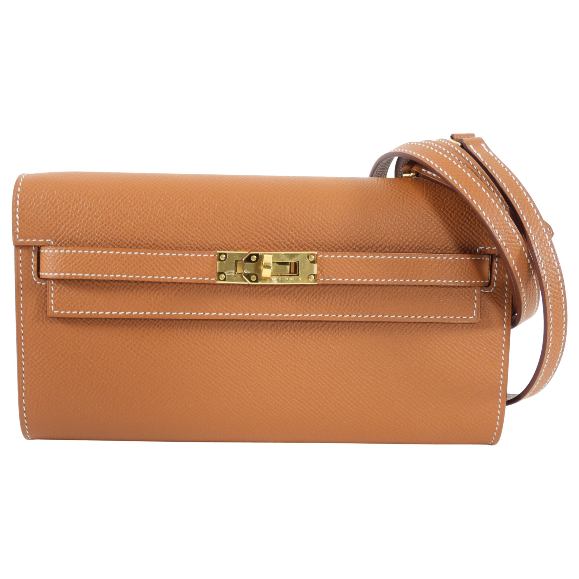 Hermes Kelly To Go Wallet Gold Epsom GHW