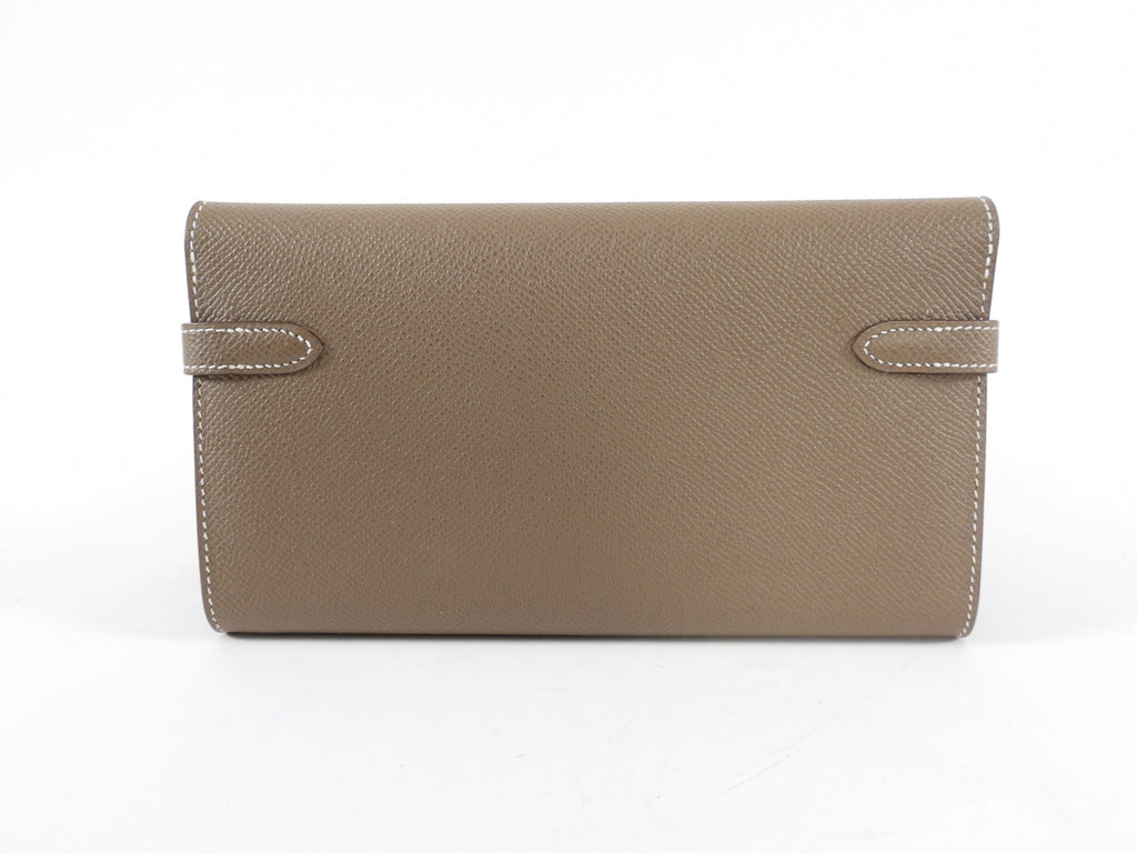 Hermes Kelly Classic Etoupe Epsom Wallet PHW