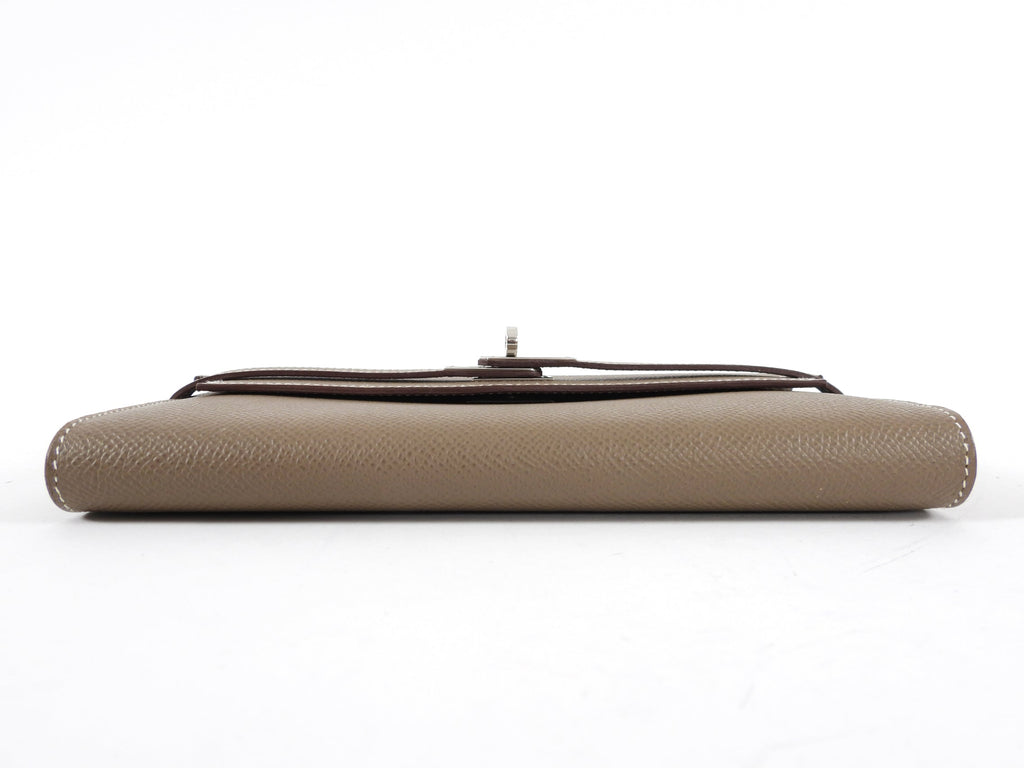 Hermes Kelly Classic Etoupe Epsom Wallet PHW