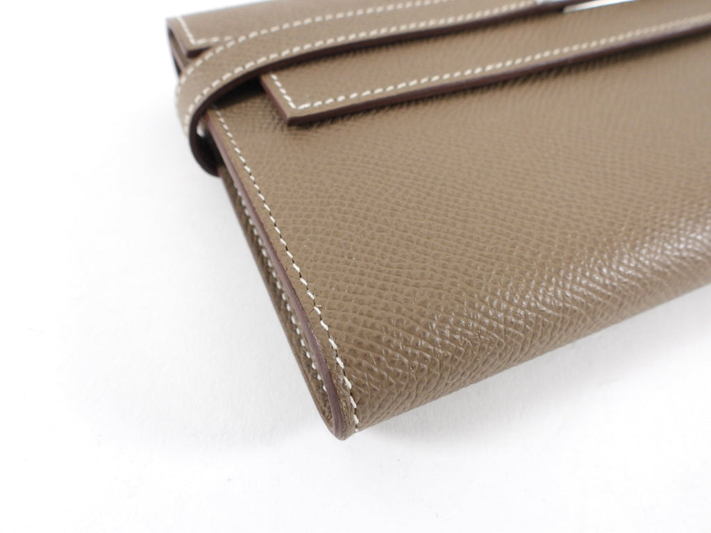 Hermes Kelly Classic Etoupe Epsom Wallet PHW