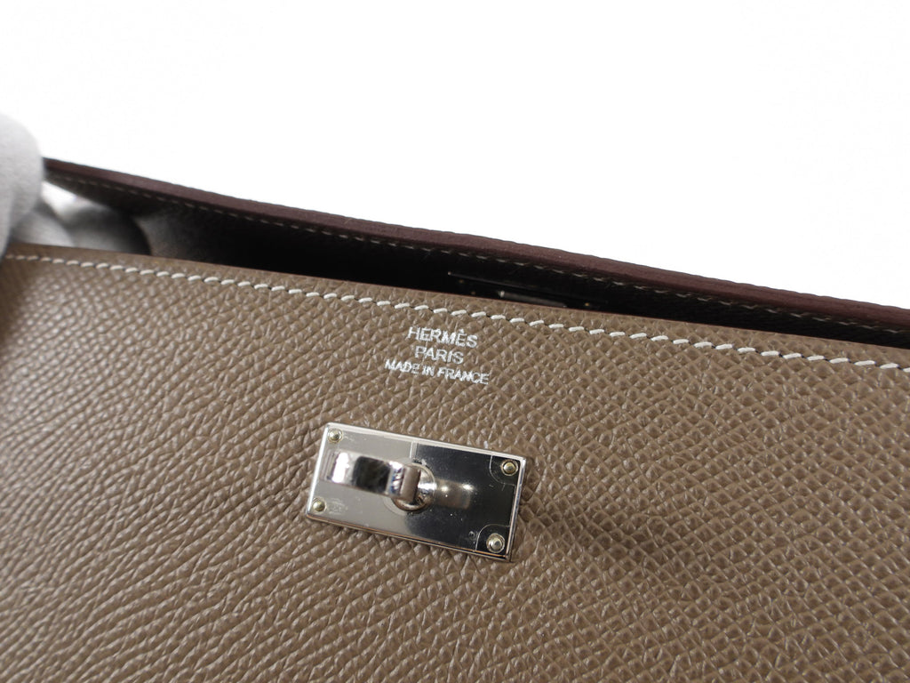 Hermes Kelly Classic Etoupe Epsom Wallet PHW