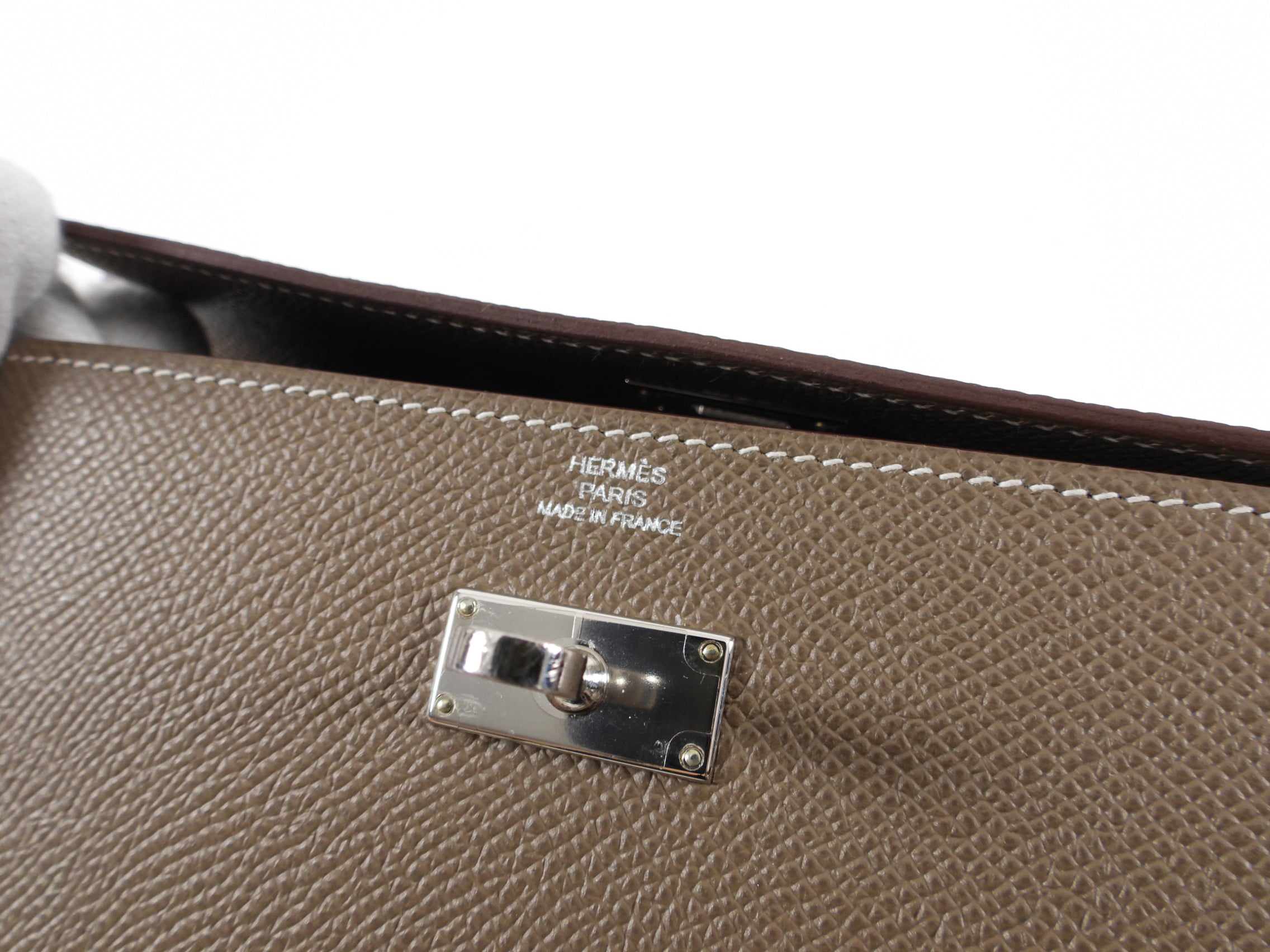 Hermes Kelly Classic Etoupe Epsom Wallet PHW