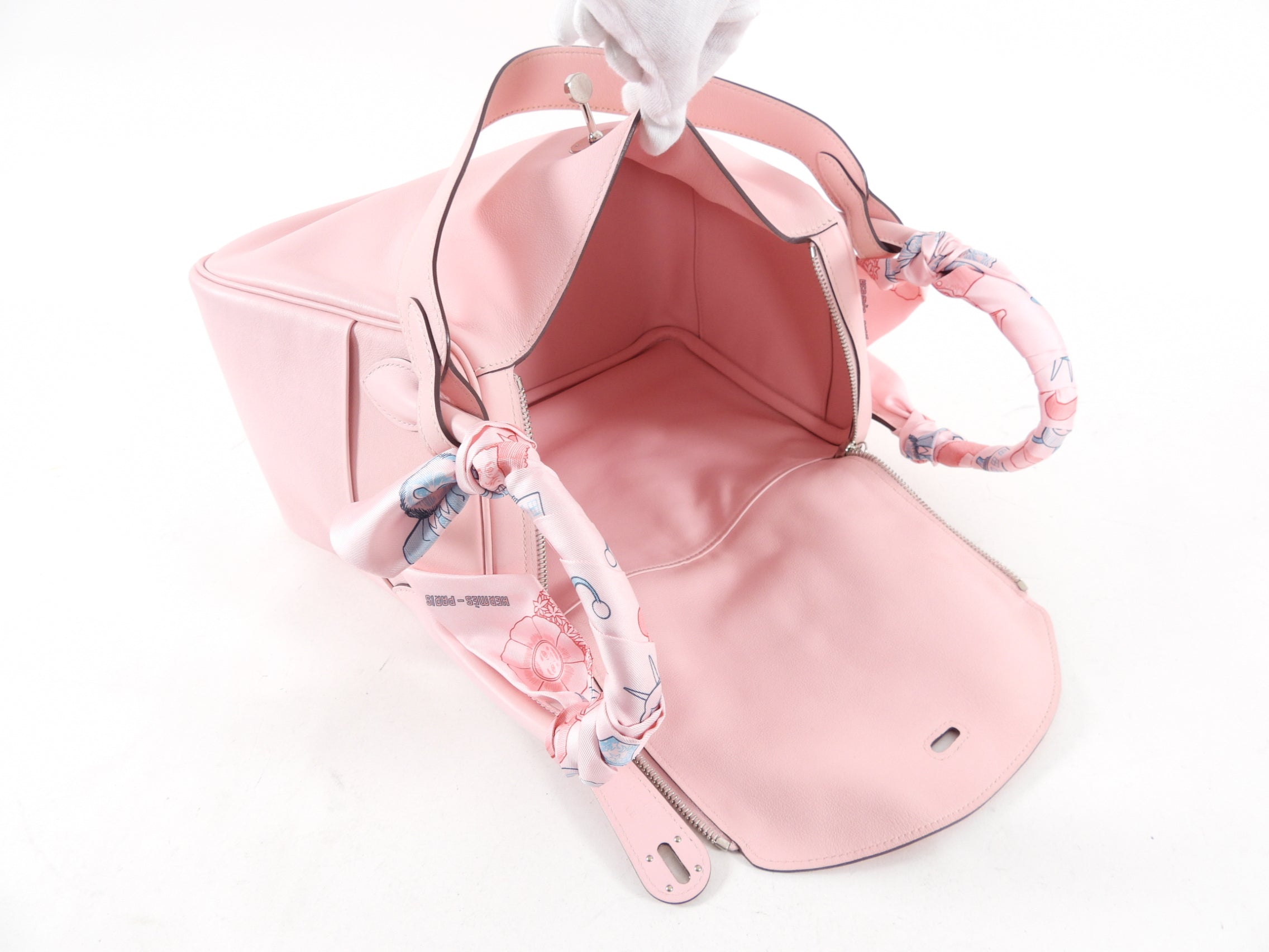 Hermes Lindy 30cm Swift Rose Sakura with Twillys