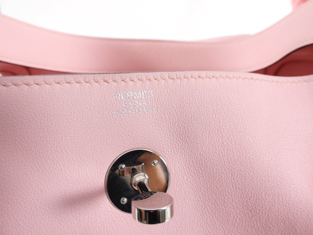 Hermes Lindy 30cm Swift Rose Sakura with Twillys