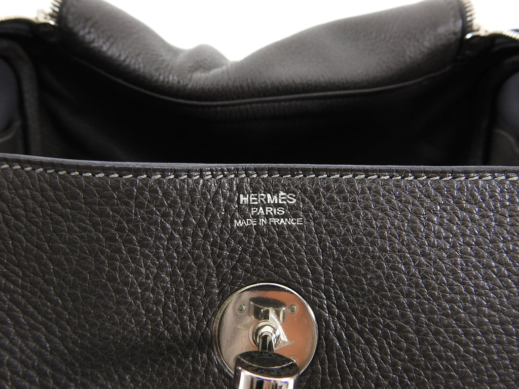 Hermes Vert Bronze / Gris Tourterelle Bicolor Lindy 30 Clemence PHW