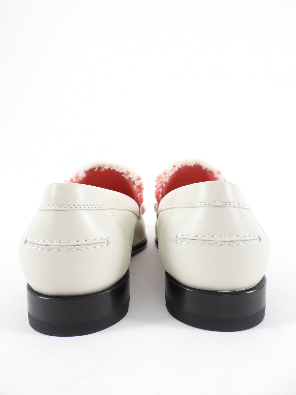 Hermes Ivory and Pink Destin Loafer - 37