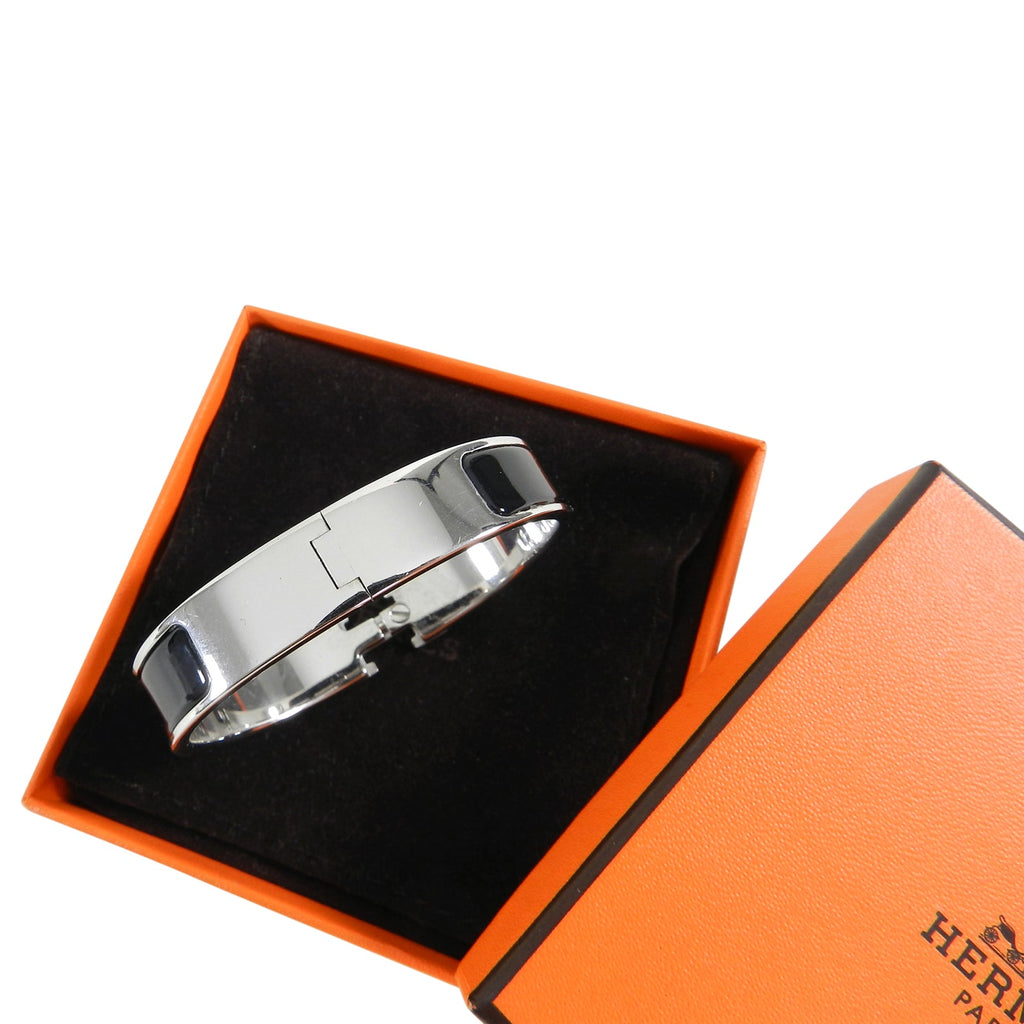 Hermes Narrow Clic H Bracelet PM Noir