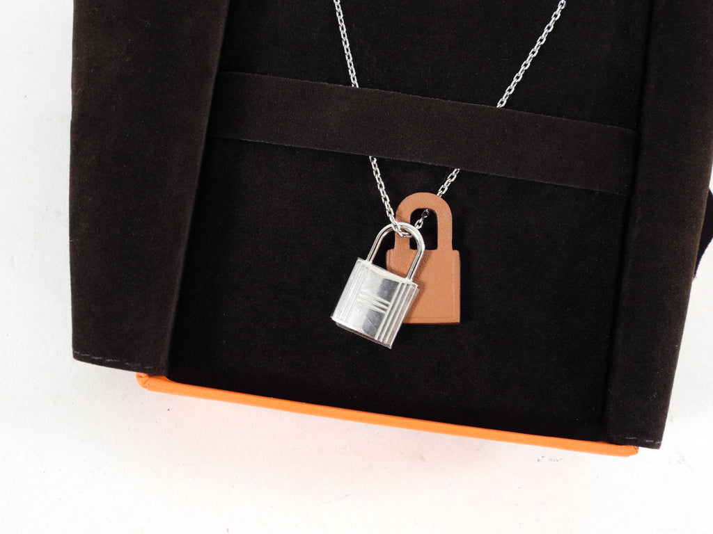 Hermes O’Kelly Small Model Necklace Palladium Plated and Gold