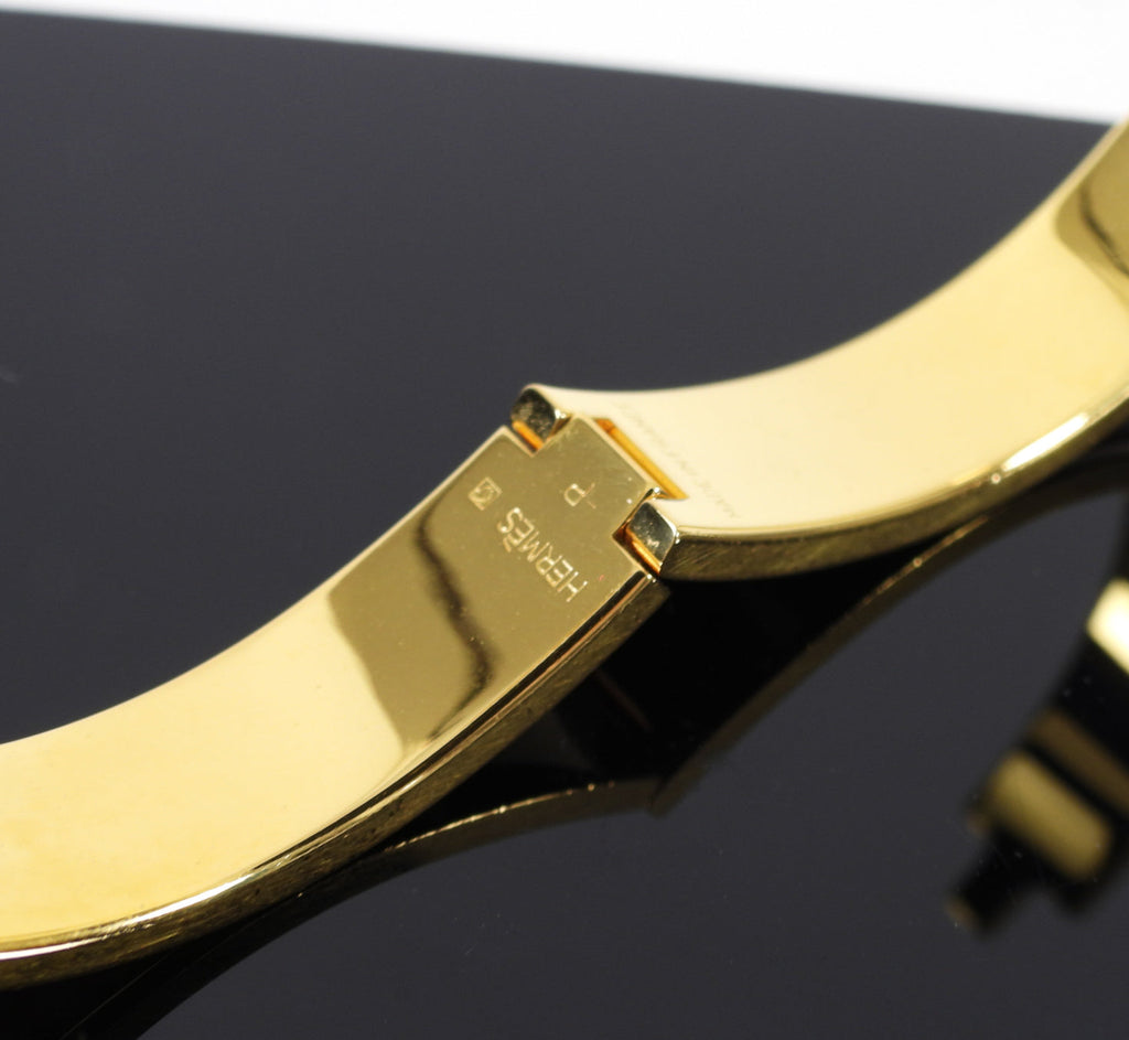 Hermes Clic H Narrow Orange / GHW H Bracelet