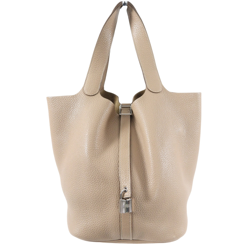 Hermes Picotin Lock 26 GM Clemence Argile Bag