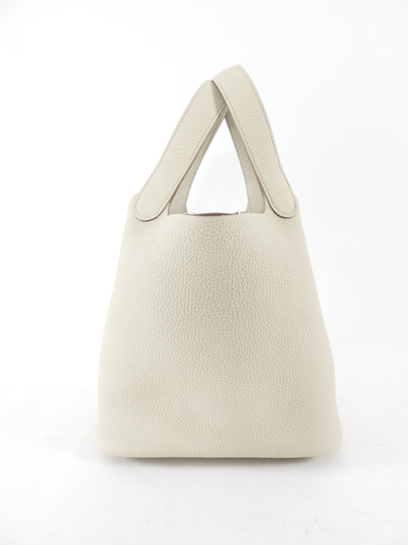 Hermes Picotin Lock 22 Bag in Clemence Beton Leather PHW