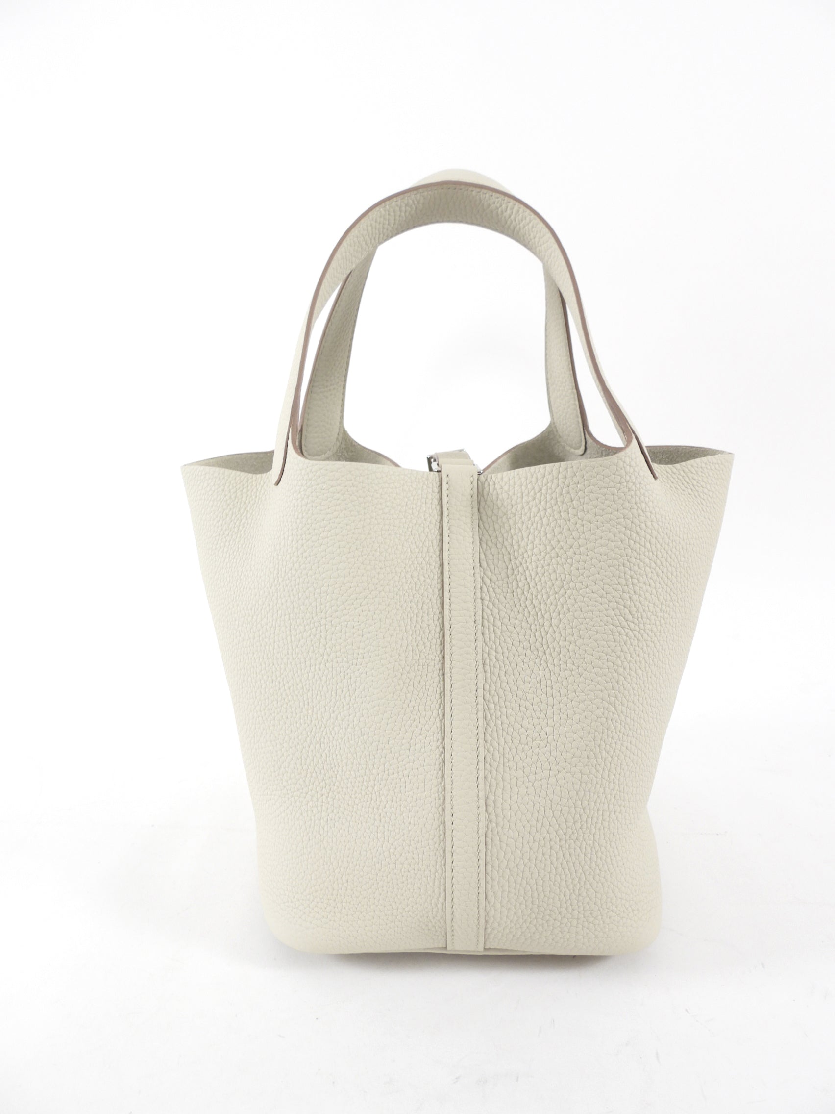 Hermes Picotin Lock 22 Bag in Clemence Beton Leather PHW