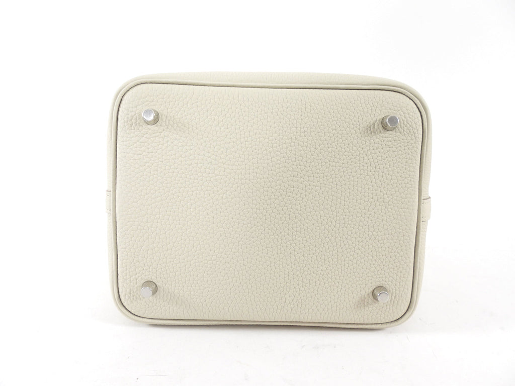 Hermes Picotin Lock 22 Bag in Clemence Beton Leather PHW