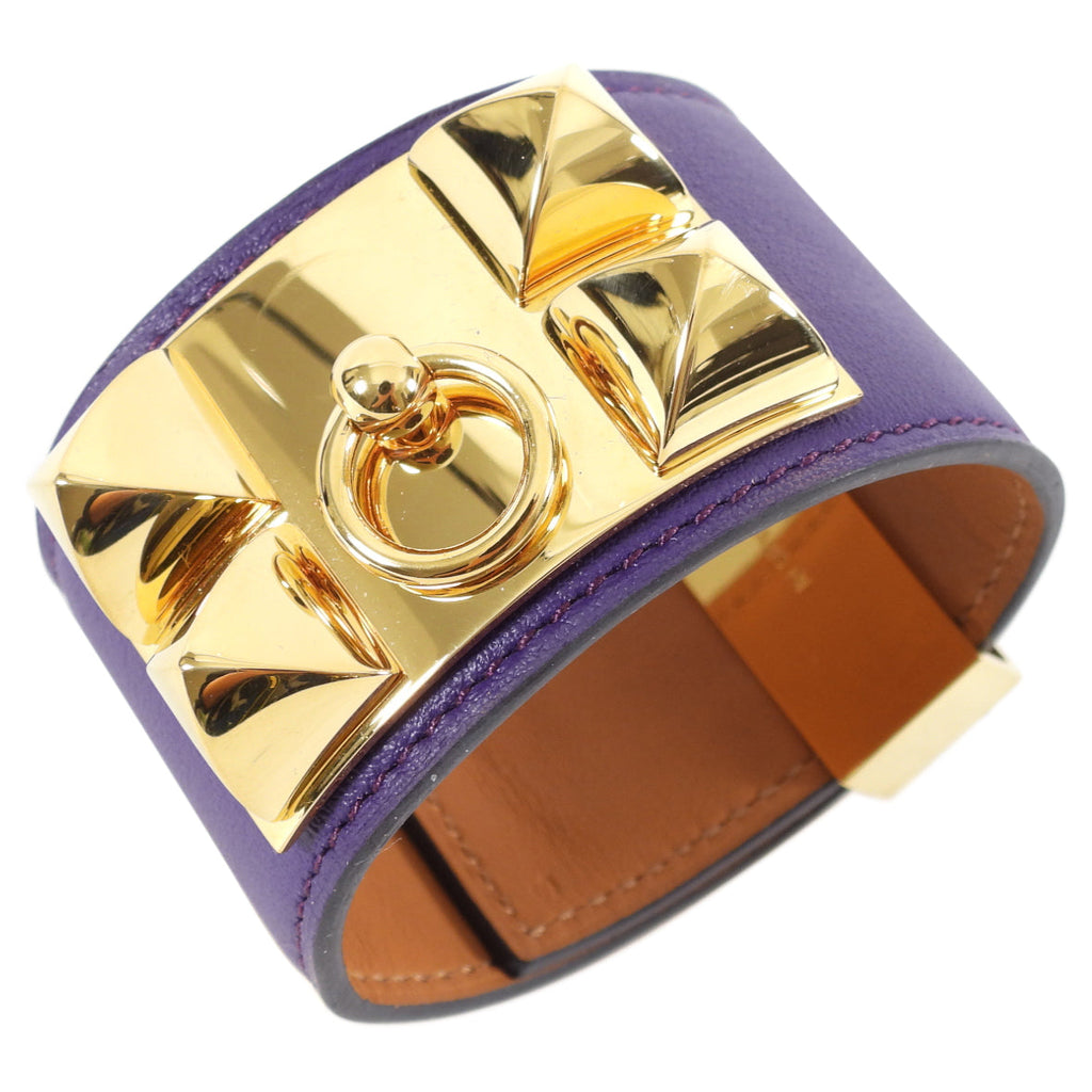Hermes Collier de Chien Cuff Bracelet in Swift Ultraviolet