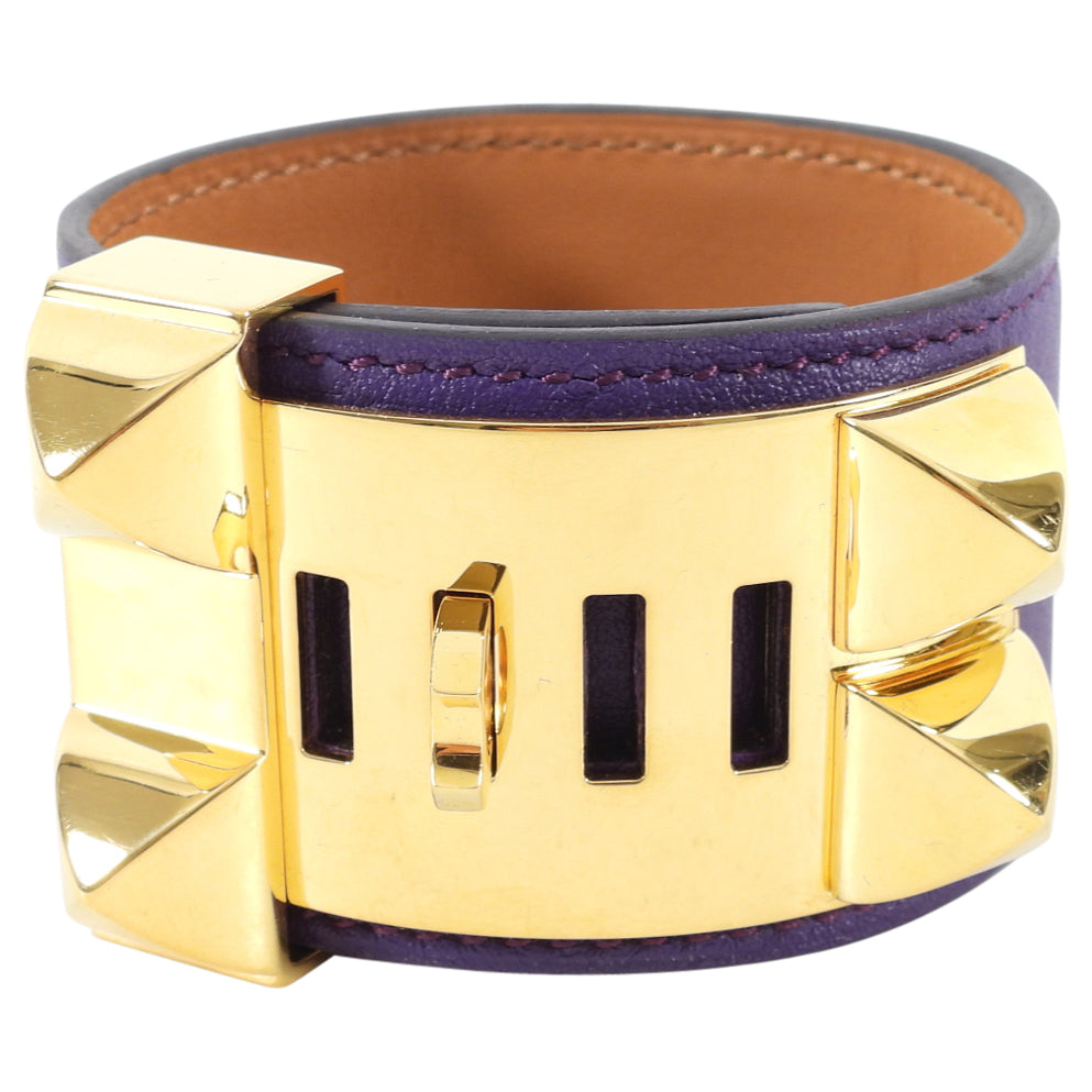 Hermes Collier de Chien Cuff Bracelet in Swift Ultraviolet