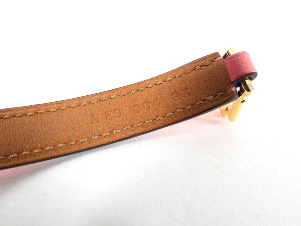 Hermes Pink Rivale Double Tour Bracelet - XS