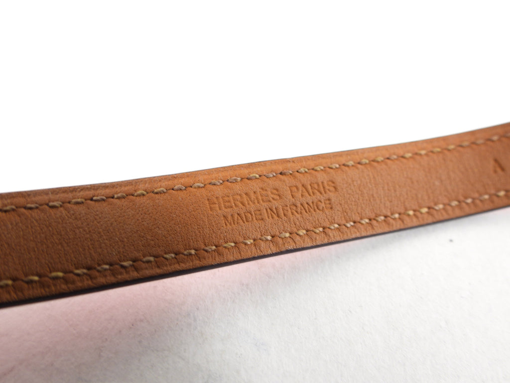 Hermes Pink Rivale Double Tour Bracelet - XS