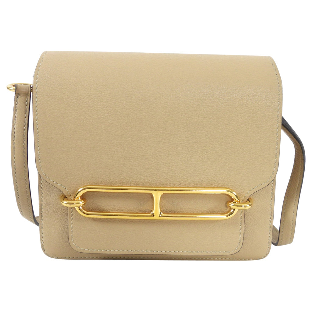 Hermes Mini 18cm Sac Roulis Shoulder Bag in Evercolor Trench