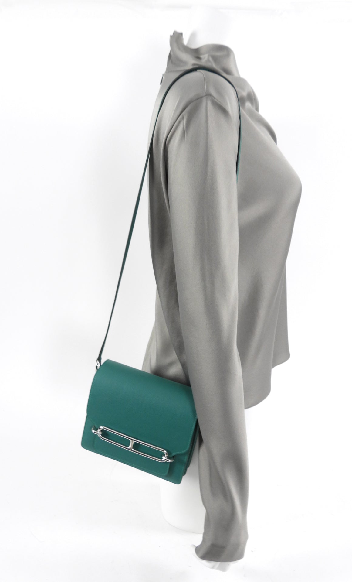 Hermes Mini Roulis Malachite Veau Evercolor Bag
