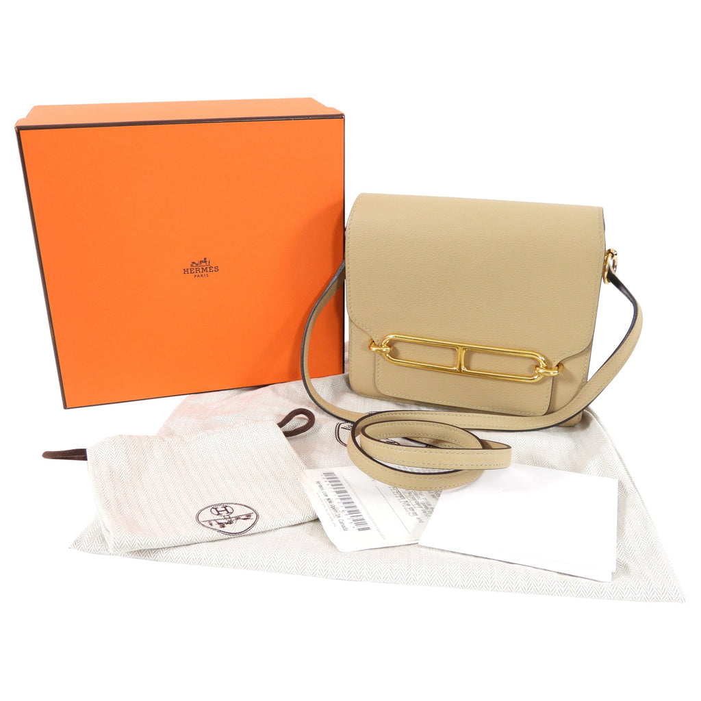 Hermes Mini 18cm Sac Roulis Shoulder Bag in Evercolor Trench