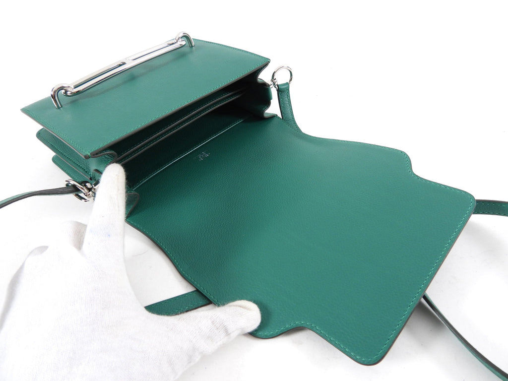 Hermes Mini Roulis Malachite Veau Evercolor Bag