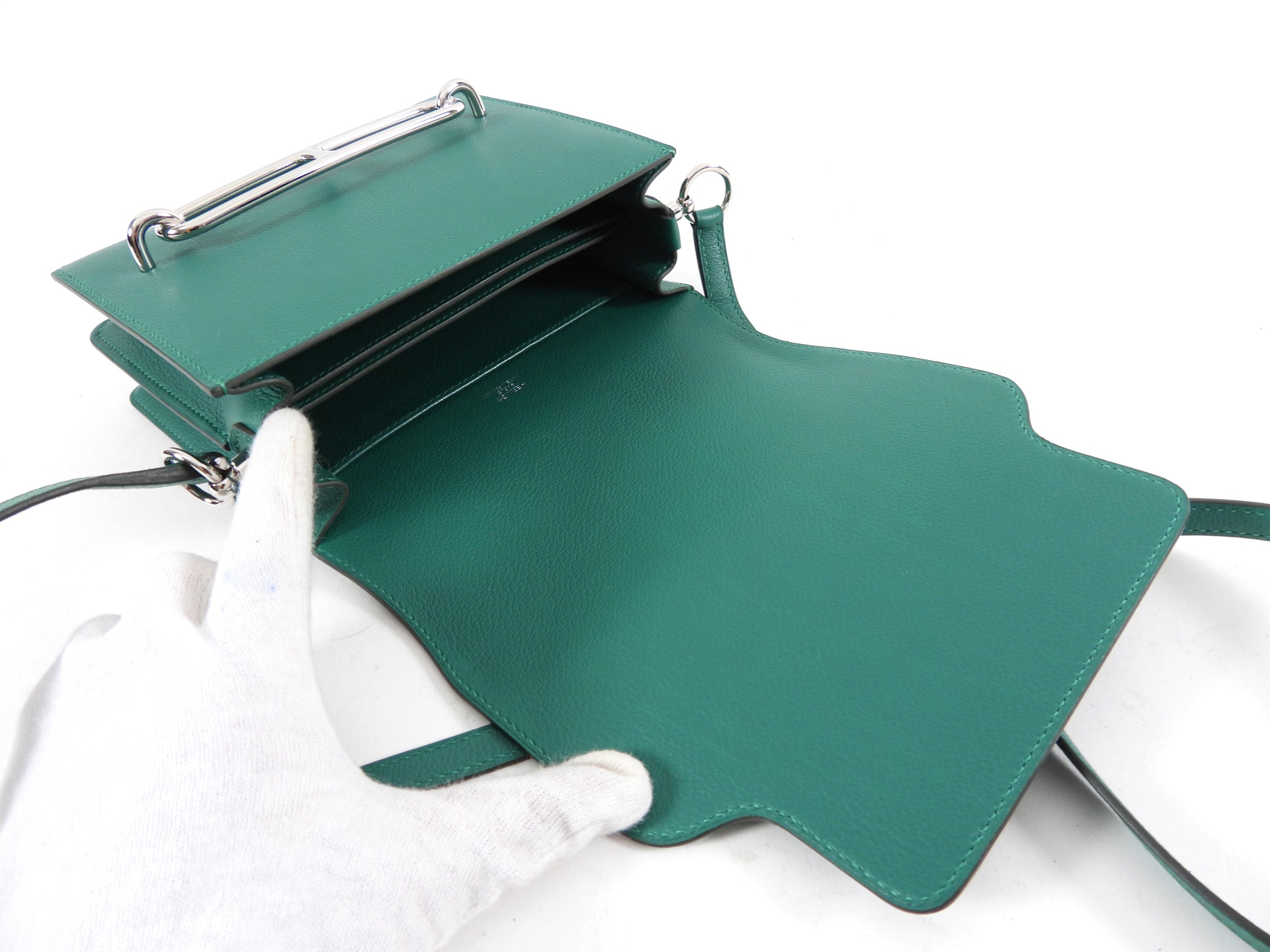 Hermes Mini Roulis Malachite Veau Evercolor Bag