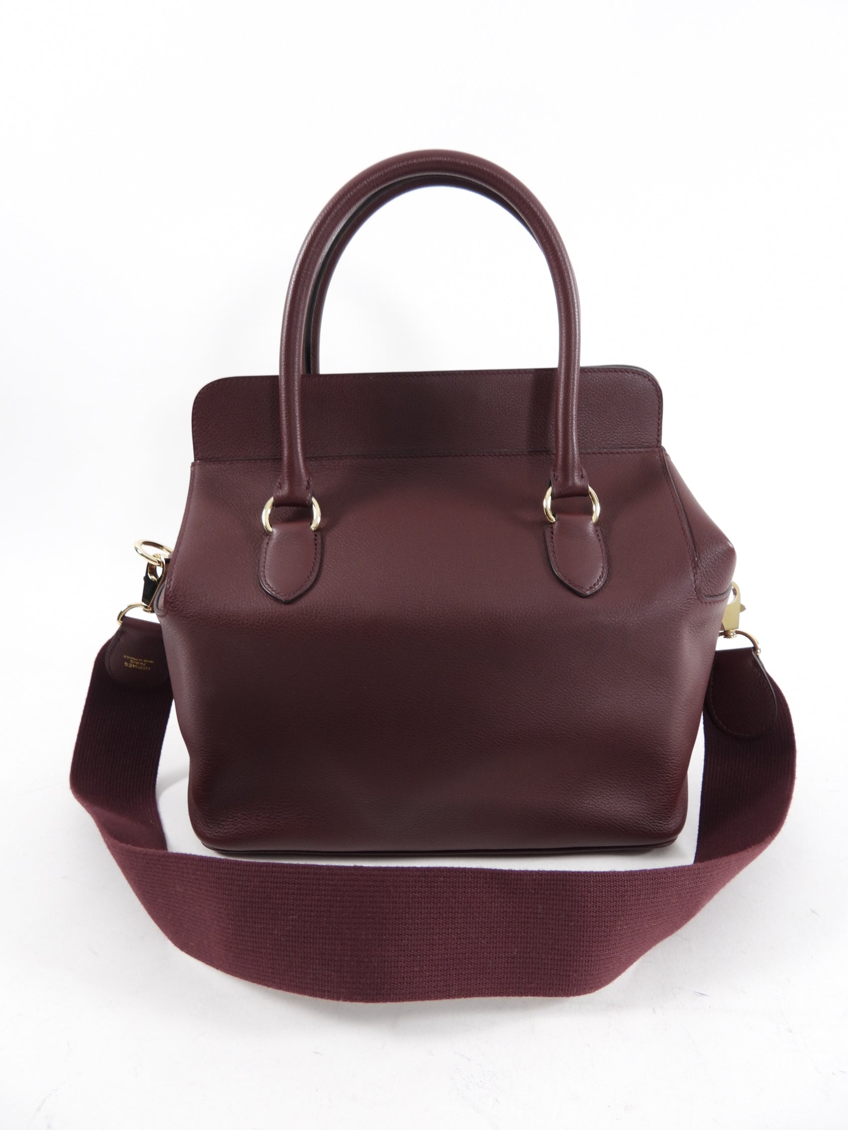Hermes Sac Toolbox 26 Bordeaux Veau Evercolor