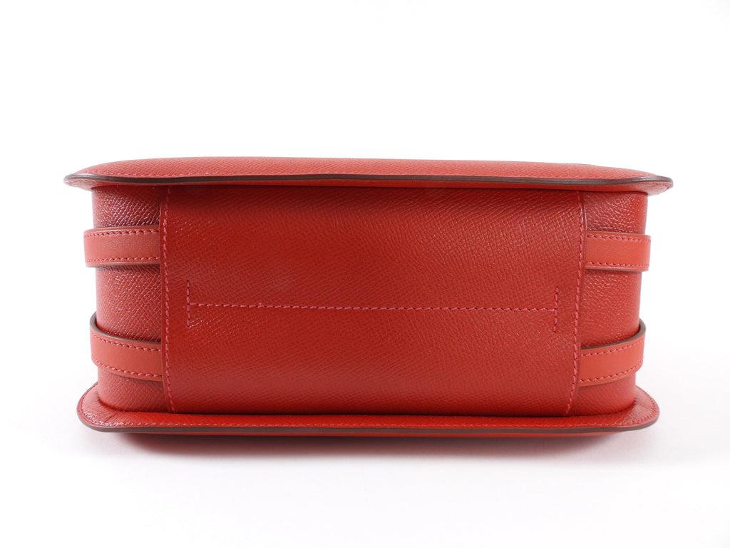 Hermes Rouge Casque Red Epsom Harnais Saddle Bag