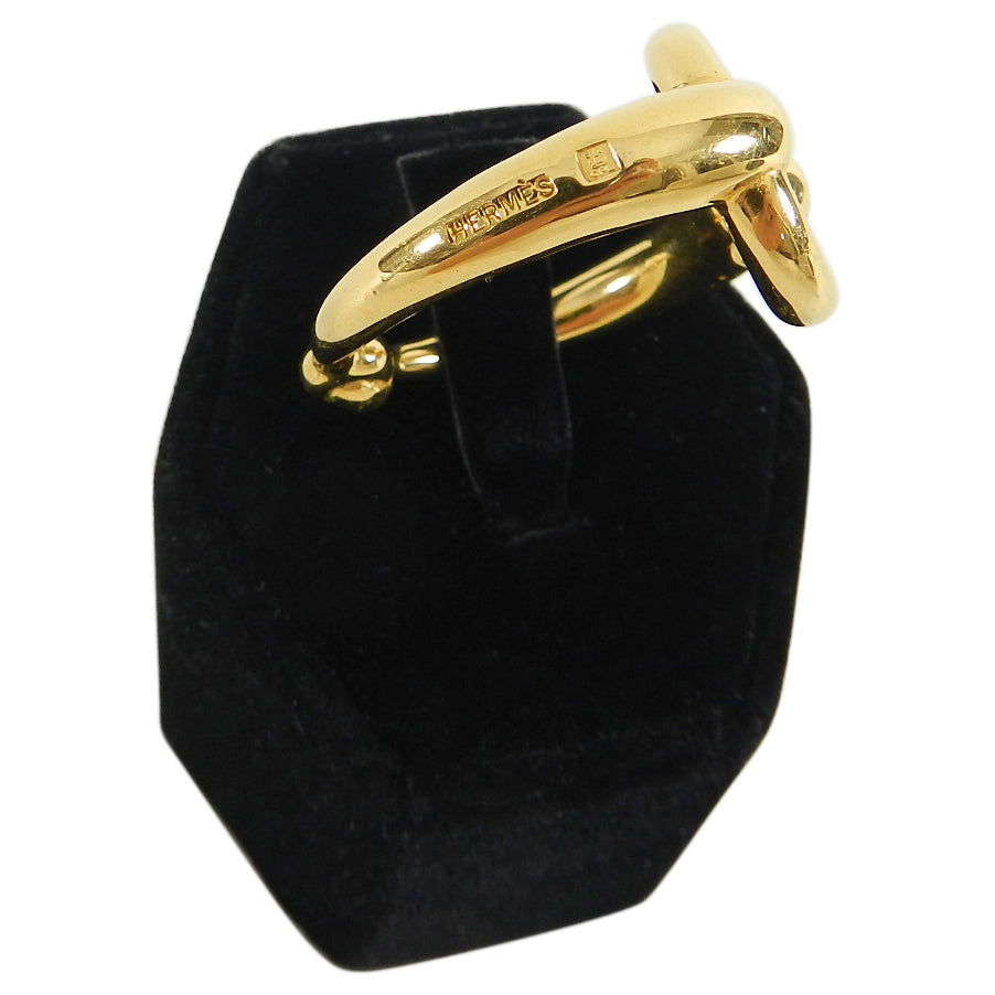 Hermes Gold Horse Bit Scarf Ring