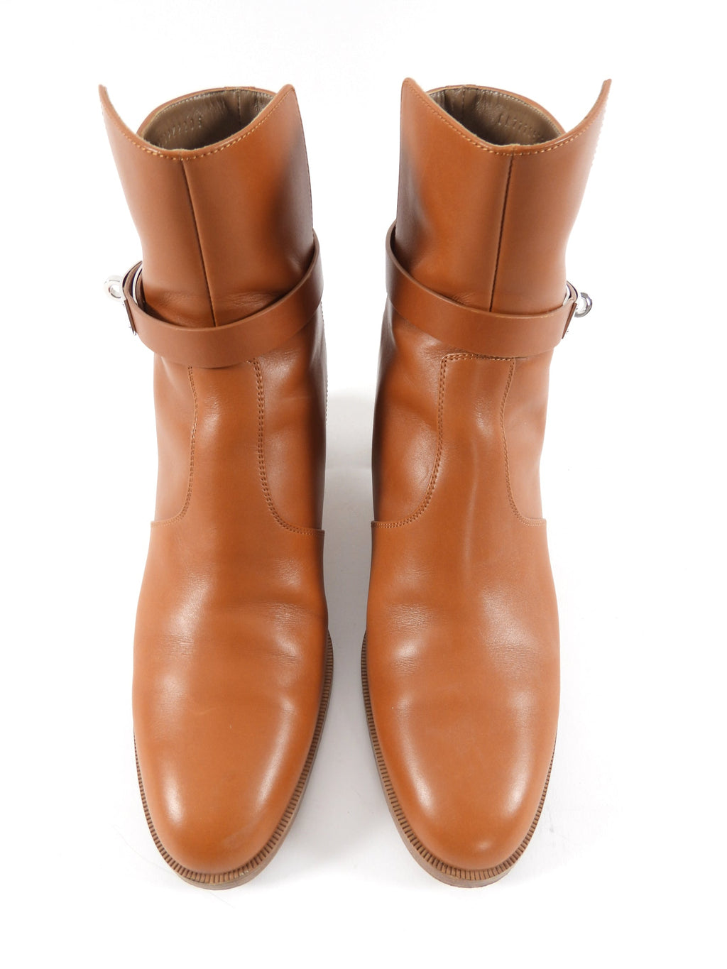 Hermes Brown Leather Frenchie 50 Ankle Boot - 39.5 / 8.5