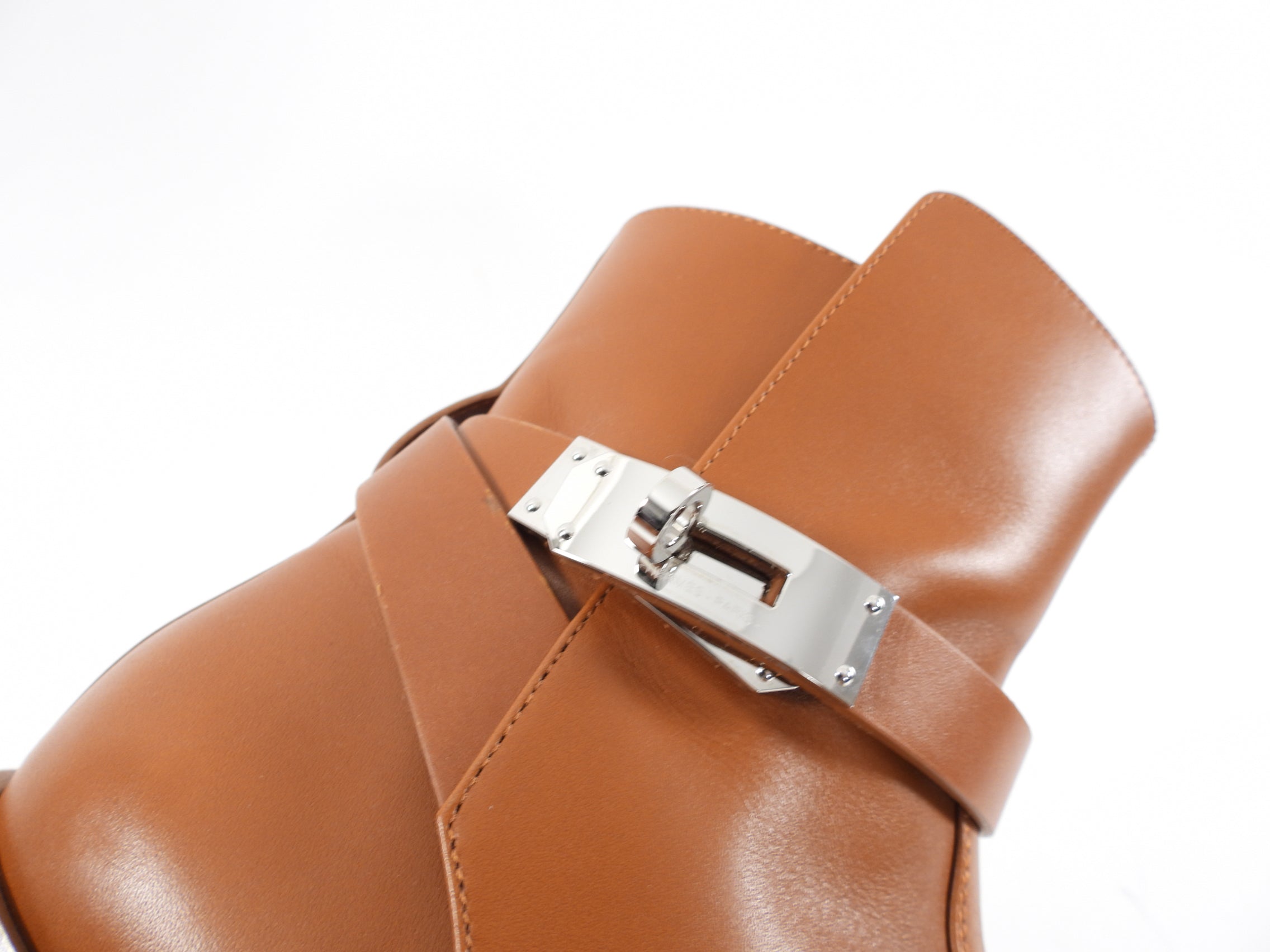 Hermes Brown Leather Frenchie 50 Ankle Boot - 39.5 / 8.5