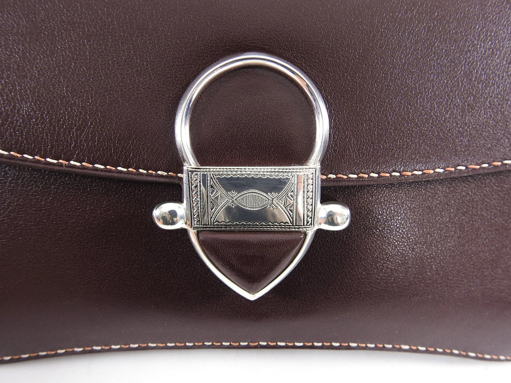 Hermes 2008 Havanne Brown Touareg Clutch Bag in Gulliver Leather
