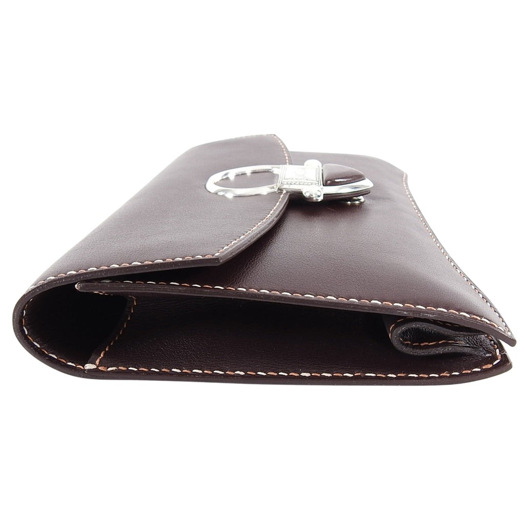 Hermes 2008 Havanne Brown Touareg Clutch Bag in Gulliver Leather