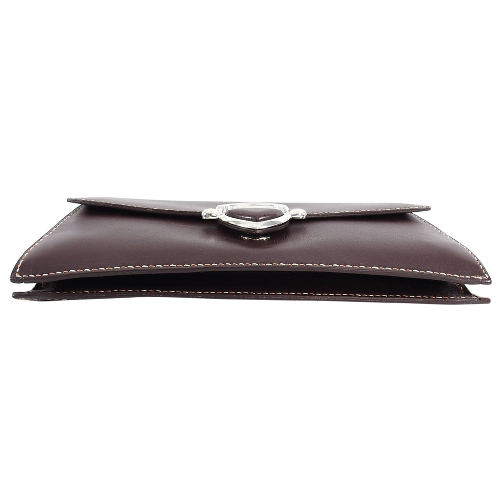 Hermes 2008 Havanne Brown Touareg Clutch Bag in Gulliver Leather