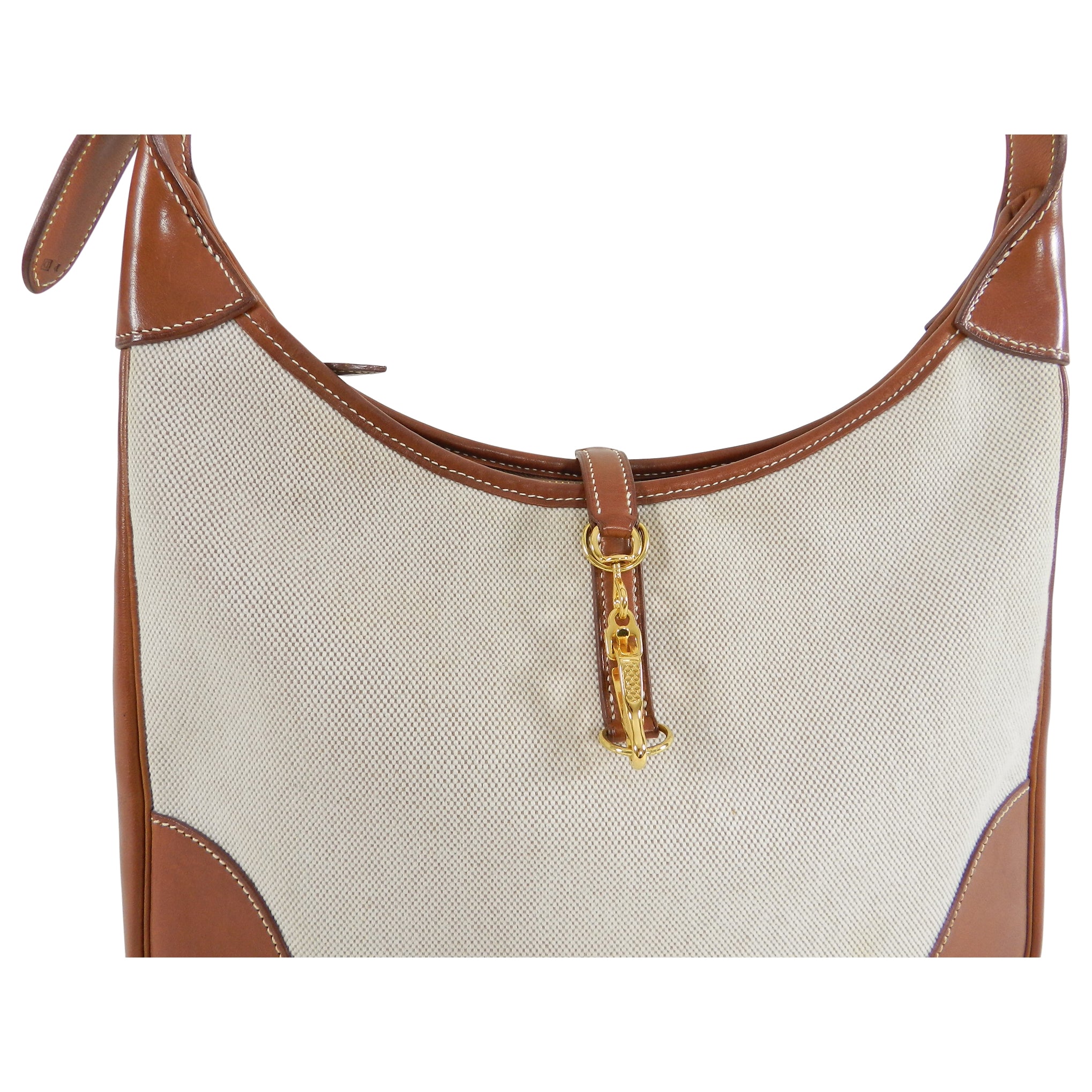 Hermes Trim II Toile and Leather 31cm Bag
