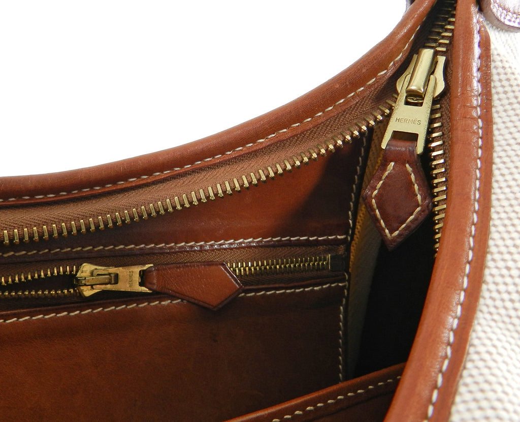Hermes Trim II Toile and Leather 31cm Bag