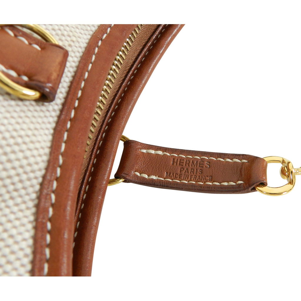 Hermes Trim II Toile and Leather 31cm Bag