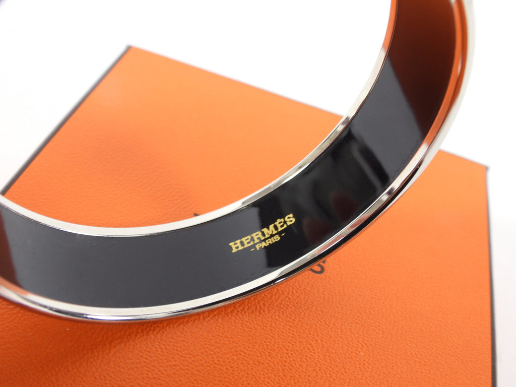 Hermes Printed Enamel Bangle Bracelet Balcons du Guadalquivir