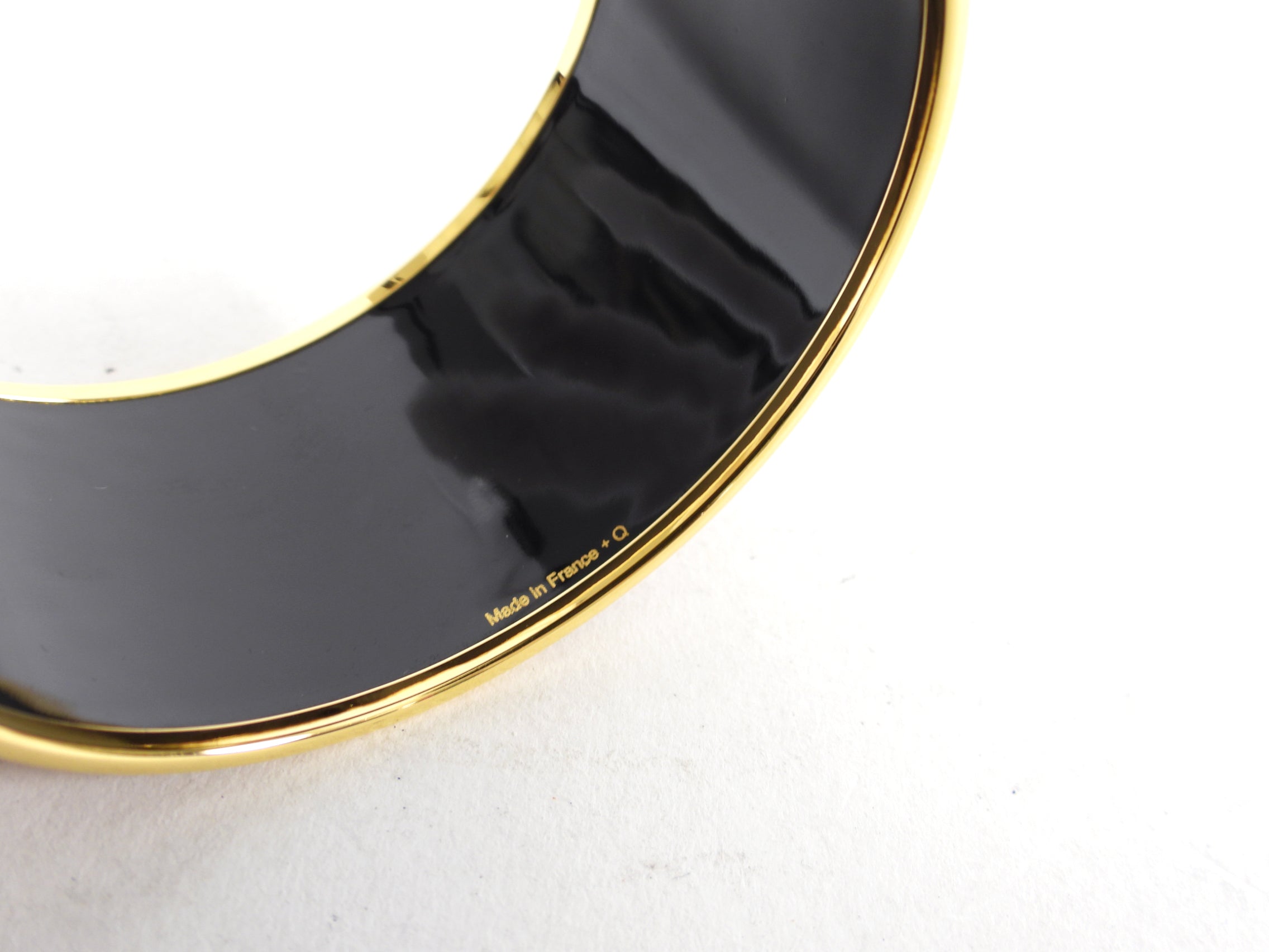 Hermes Extra Wide Printed Yellow Purple Chaine D’Ancre Bangle