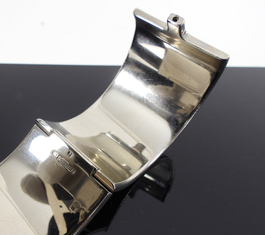 Hermes Clic H XL Enamel Bracelet - Green and Ivory