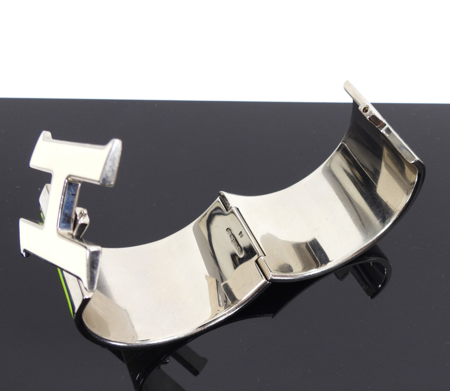 Hermes Clic H XL Enamel Bracelet - Green and Ivory