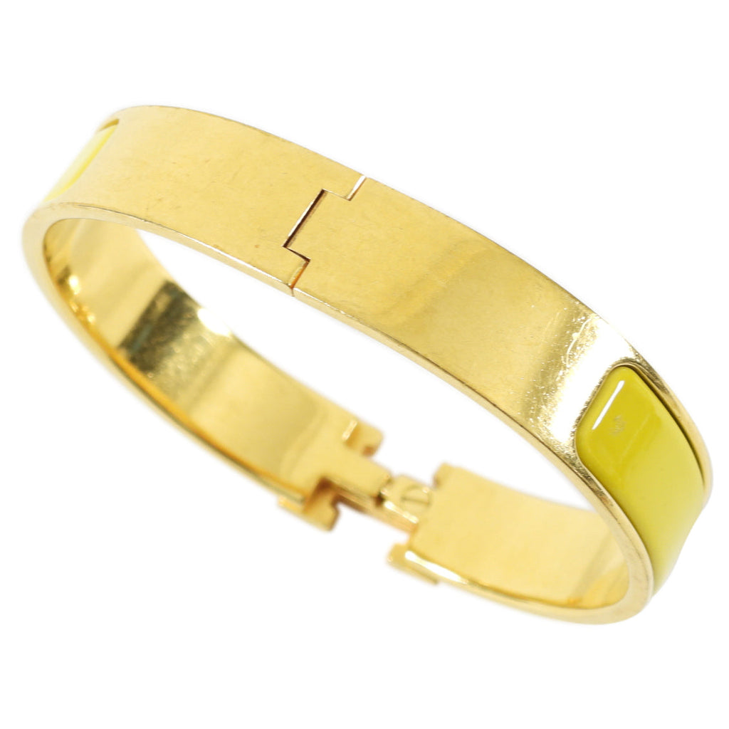 Hermes Clic H Narrow Gold and Yellow Bangle Bracelet - GM
