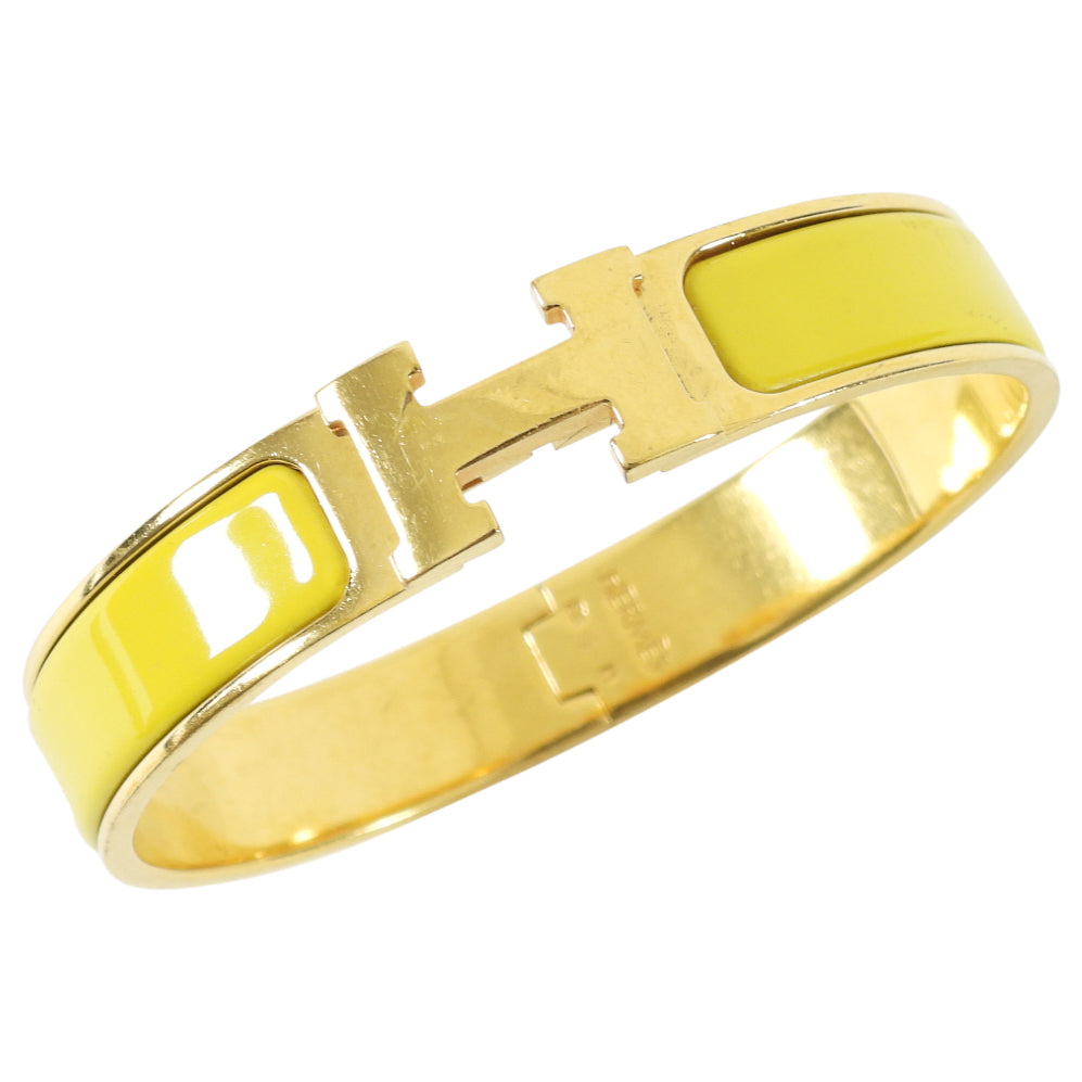 Hermes Clic H Narrow Gold and Yellow Bangle Bracelet - GM