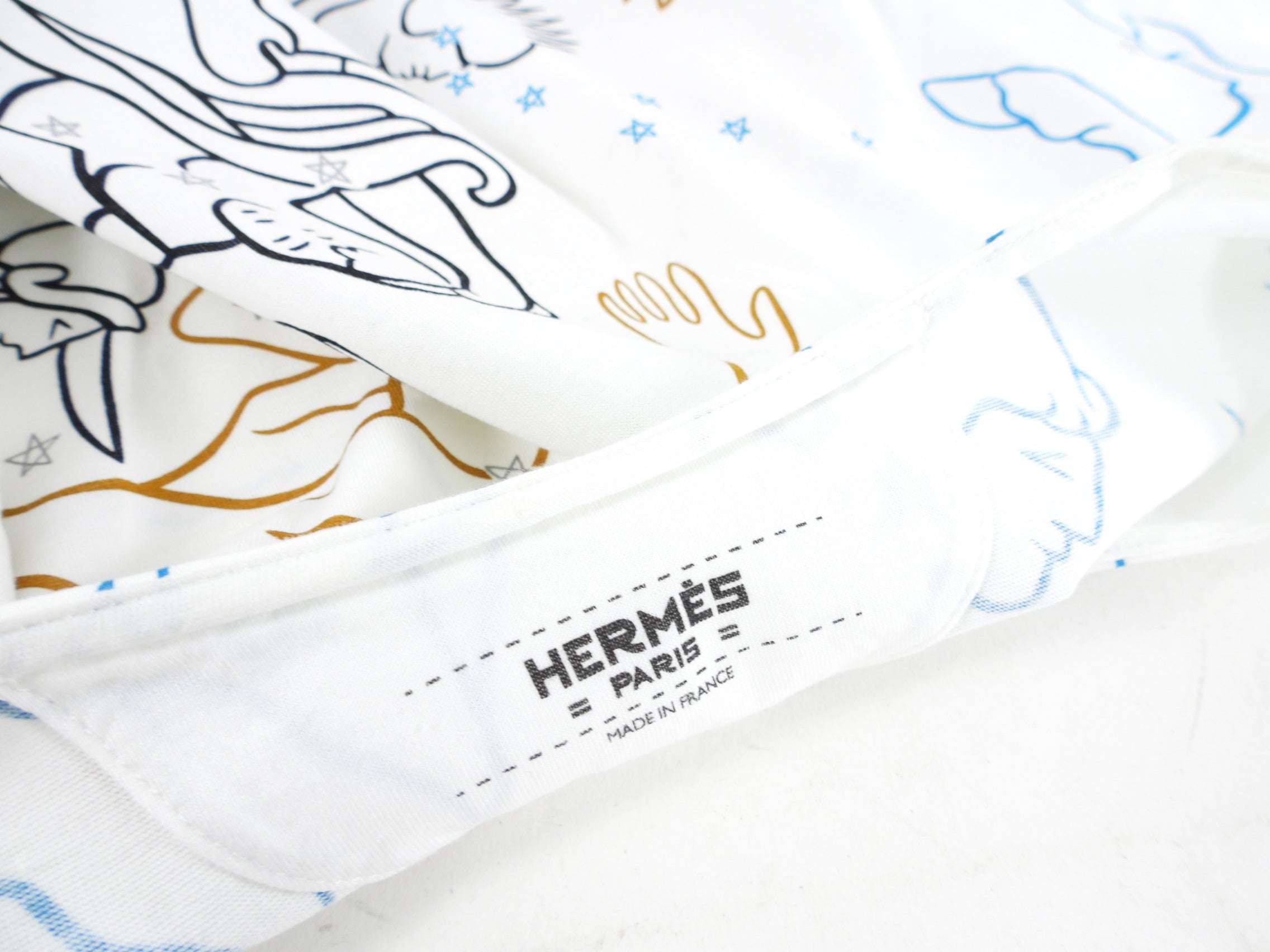 Hermes White Zodiac Printed T-Shirt - FR38 / 6 / S