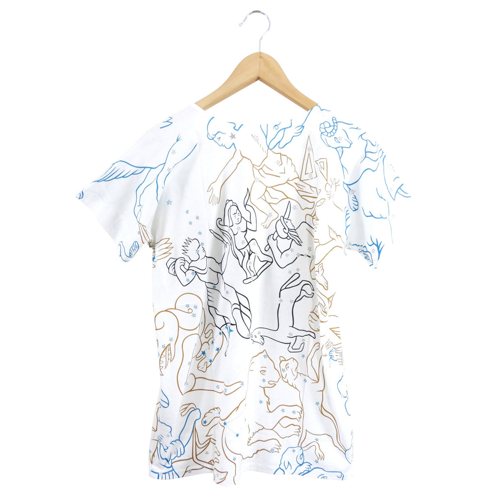 Hermes White Zodiac Printed T-Shirt - FR38 / 6 / S