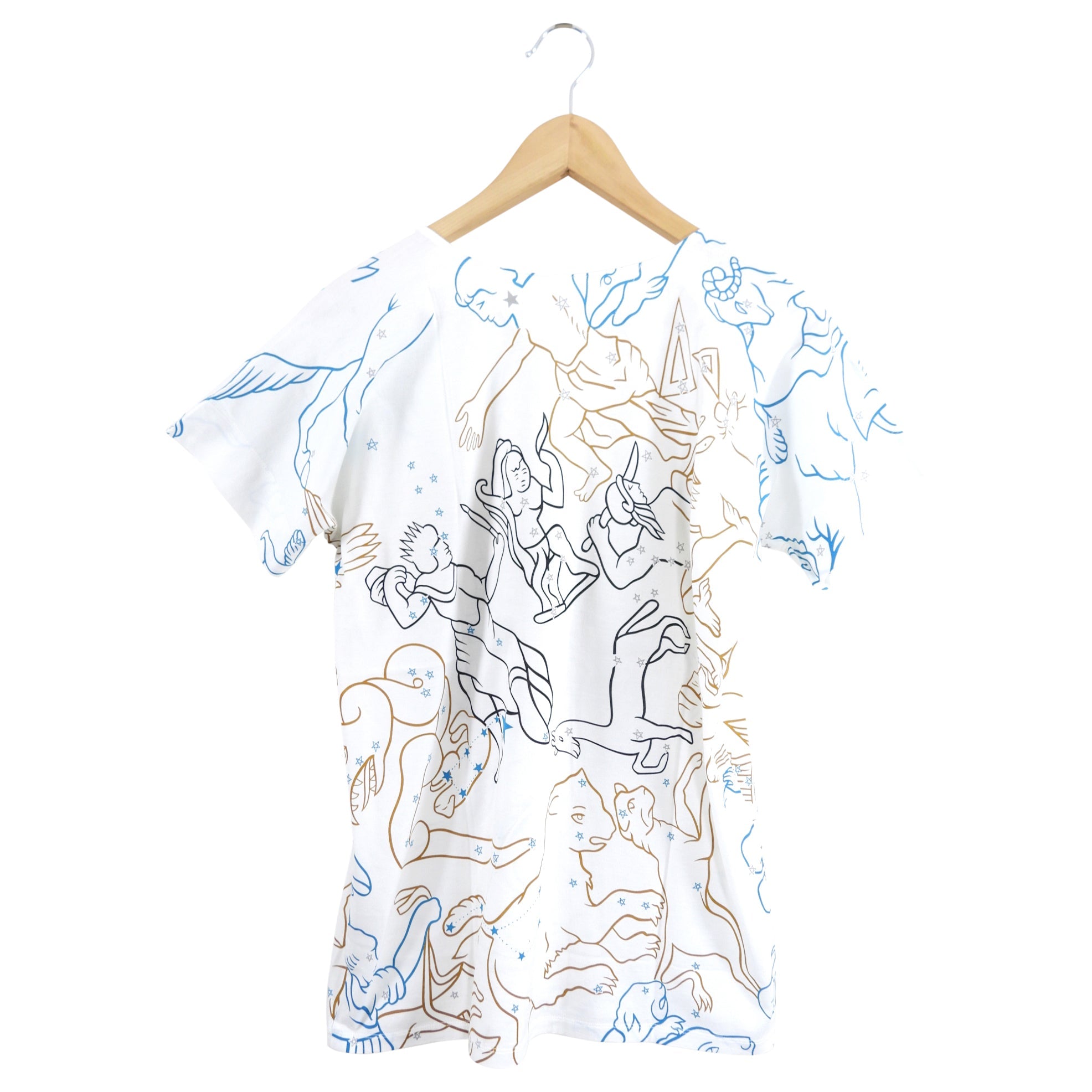 Hermes White Zodiac Printed T-Shirt - FR38 / 6 / S